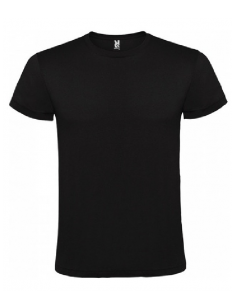 Polera Negra 100% Algodón Roly Atomic Ideal Para Estampados